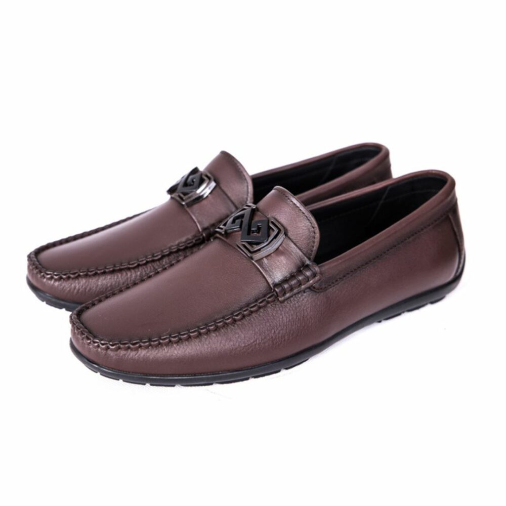 Elegant Brown Leather Loafers